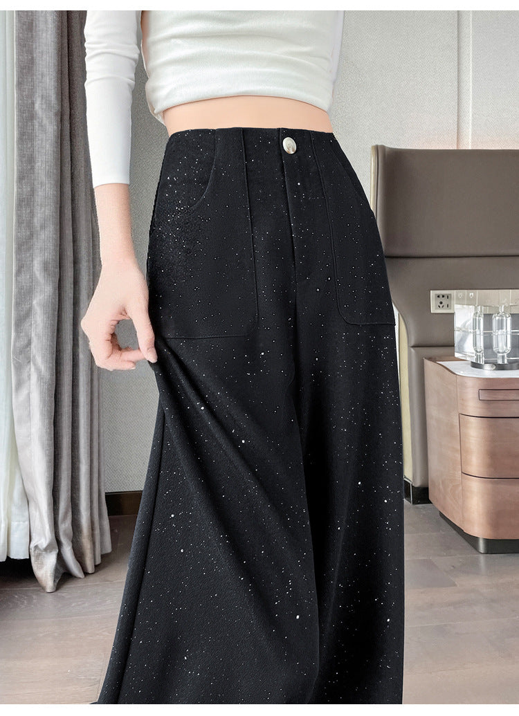 Novia Sequin Wide-Leg Pants
