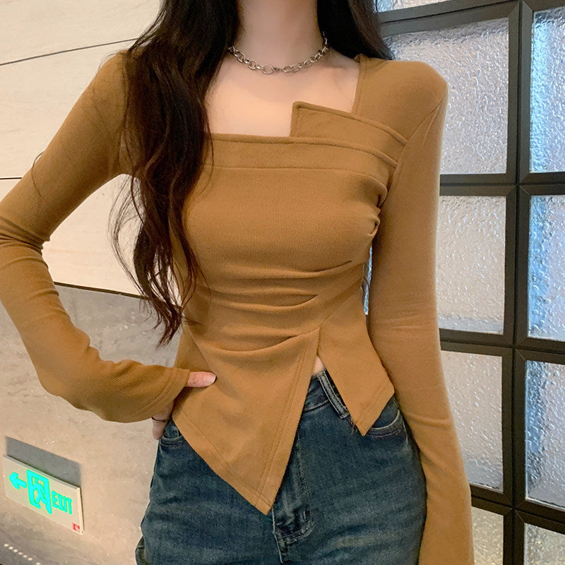 Annie Asymmetrical Pleated Top