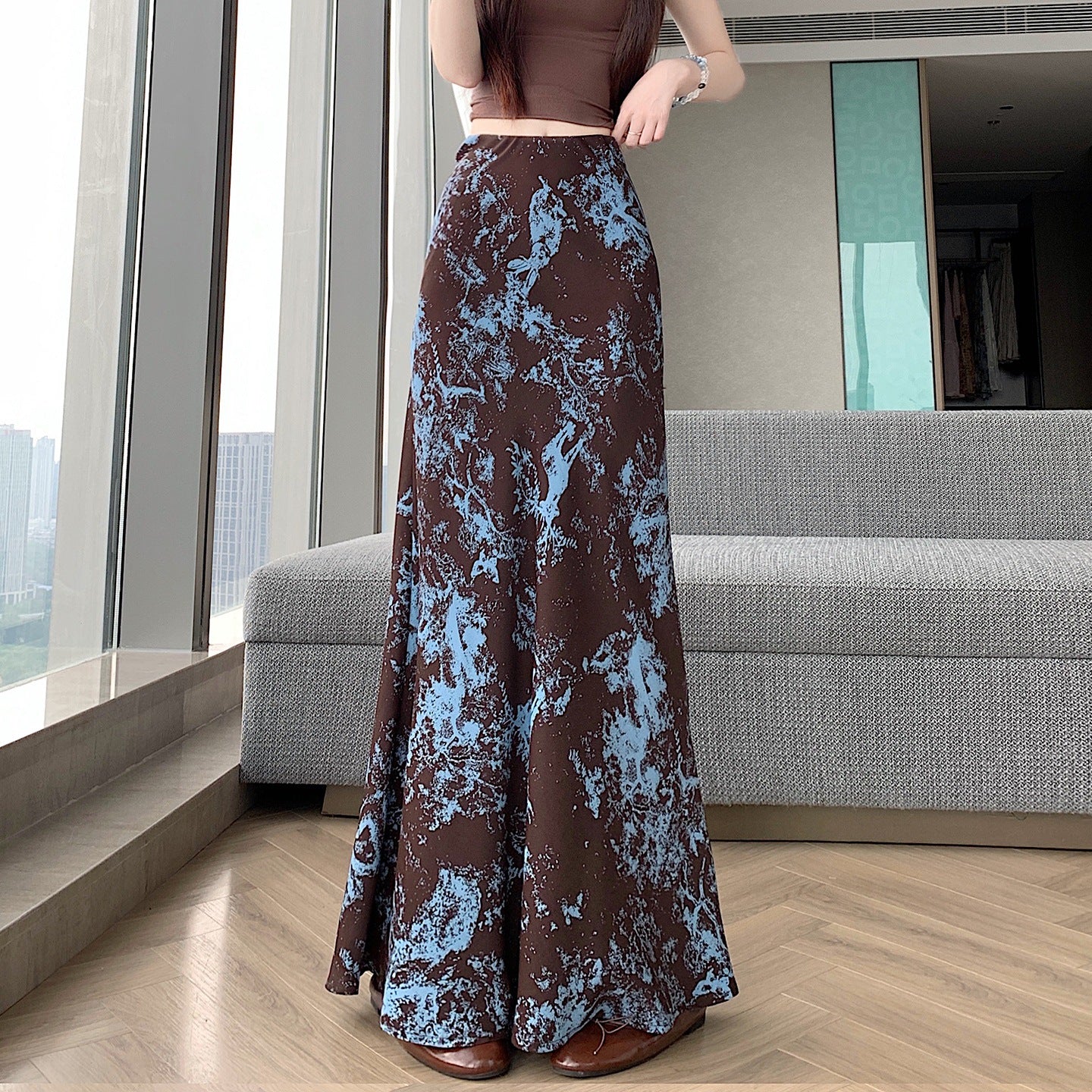 Iris Multicoloured Maxi Skirt