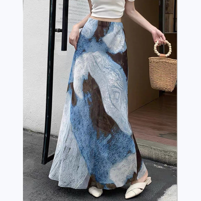 Zelda Print Maxi Skirt