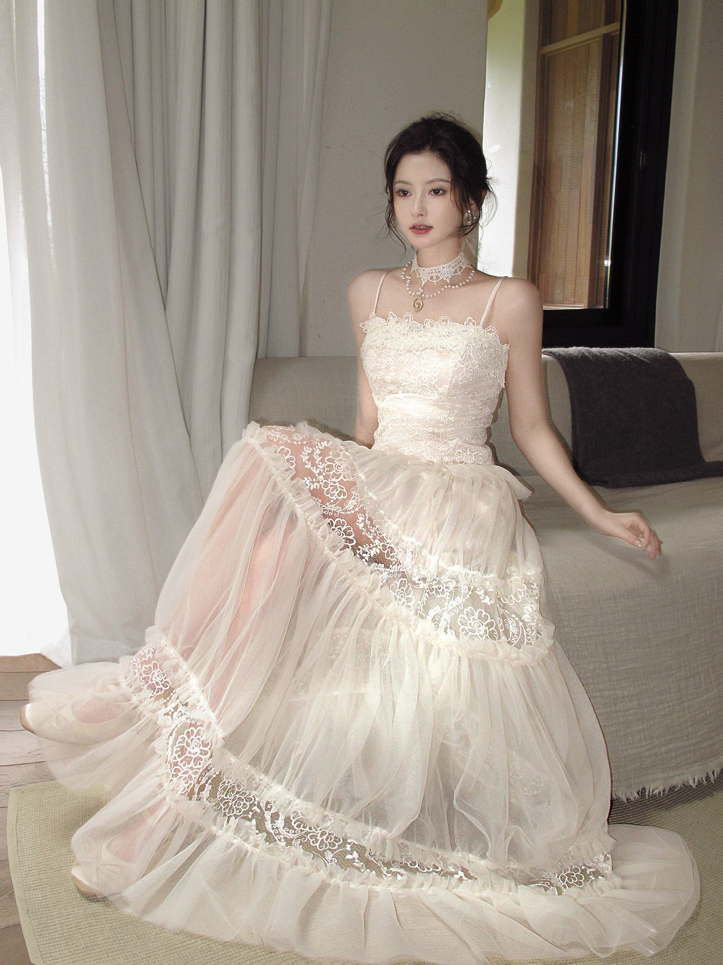 Odette Lace Maxi Dress