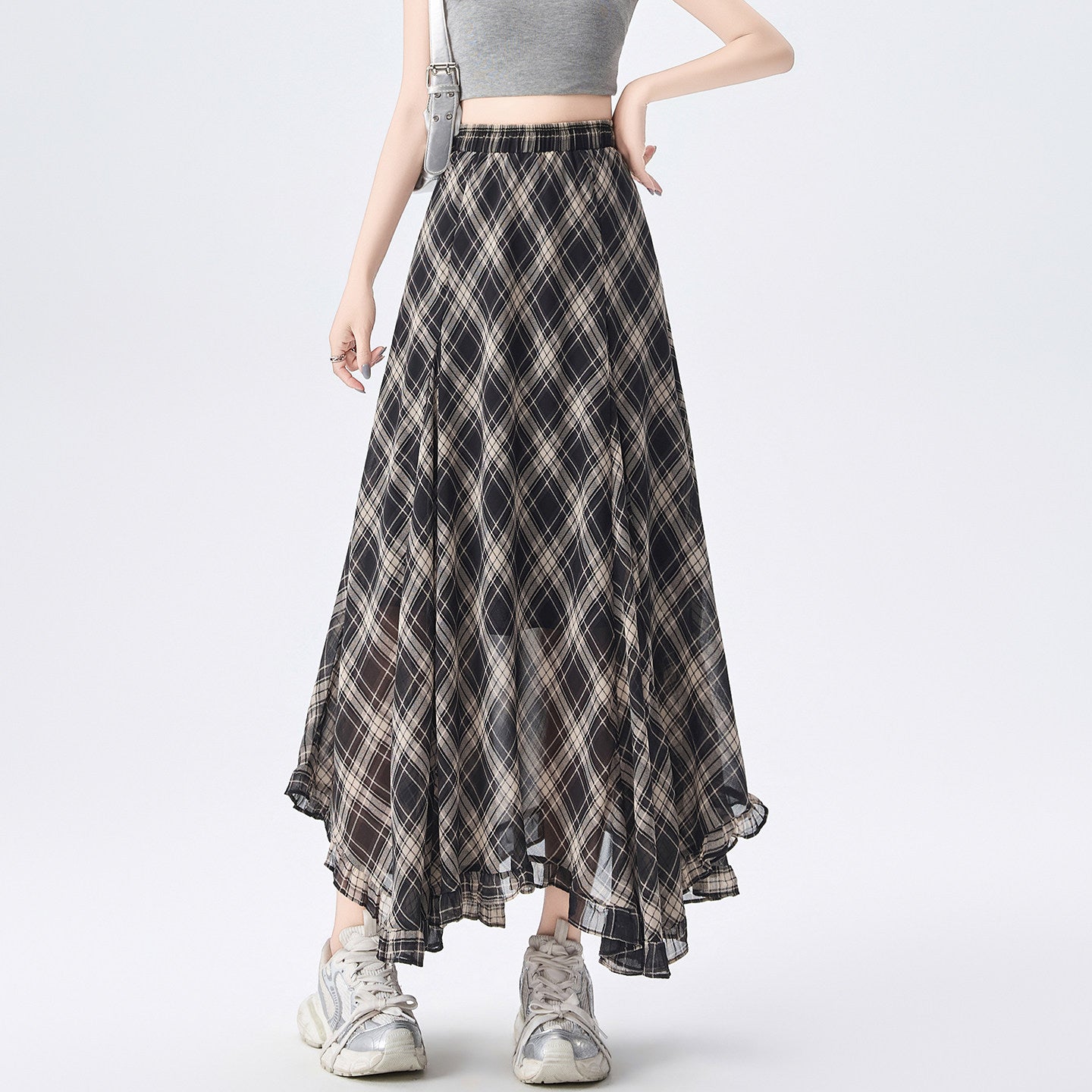 Matilda Plaid Maxi Skirt