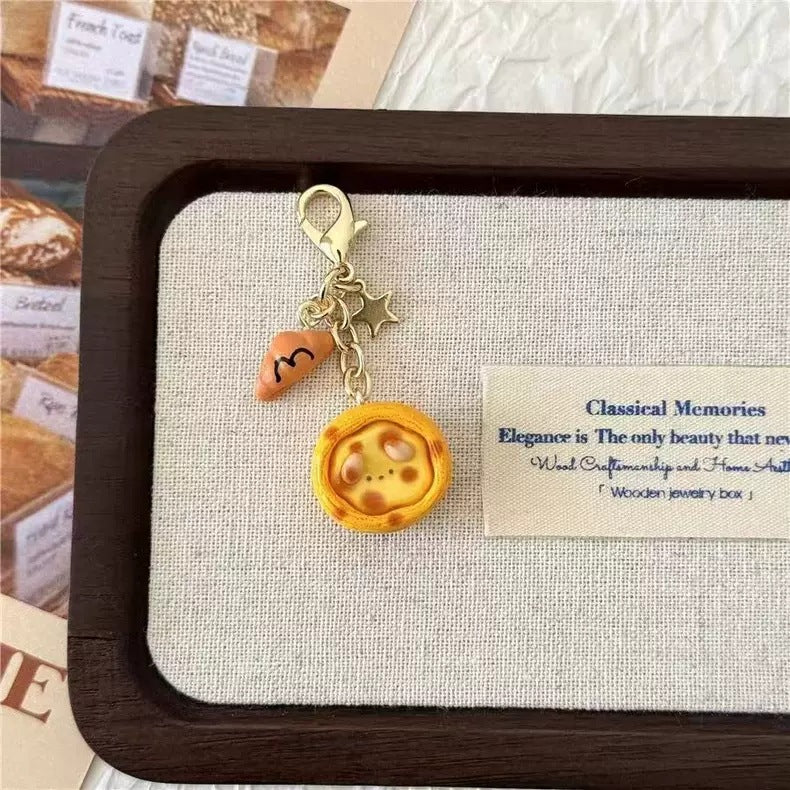 Dog Egg Tart Keychain