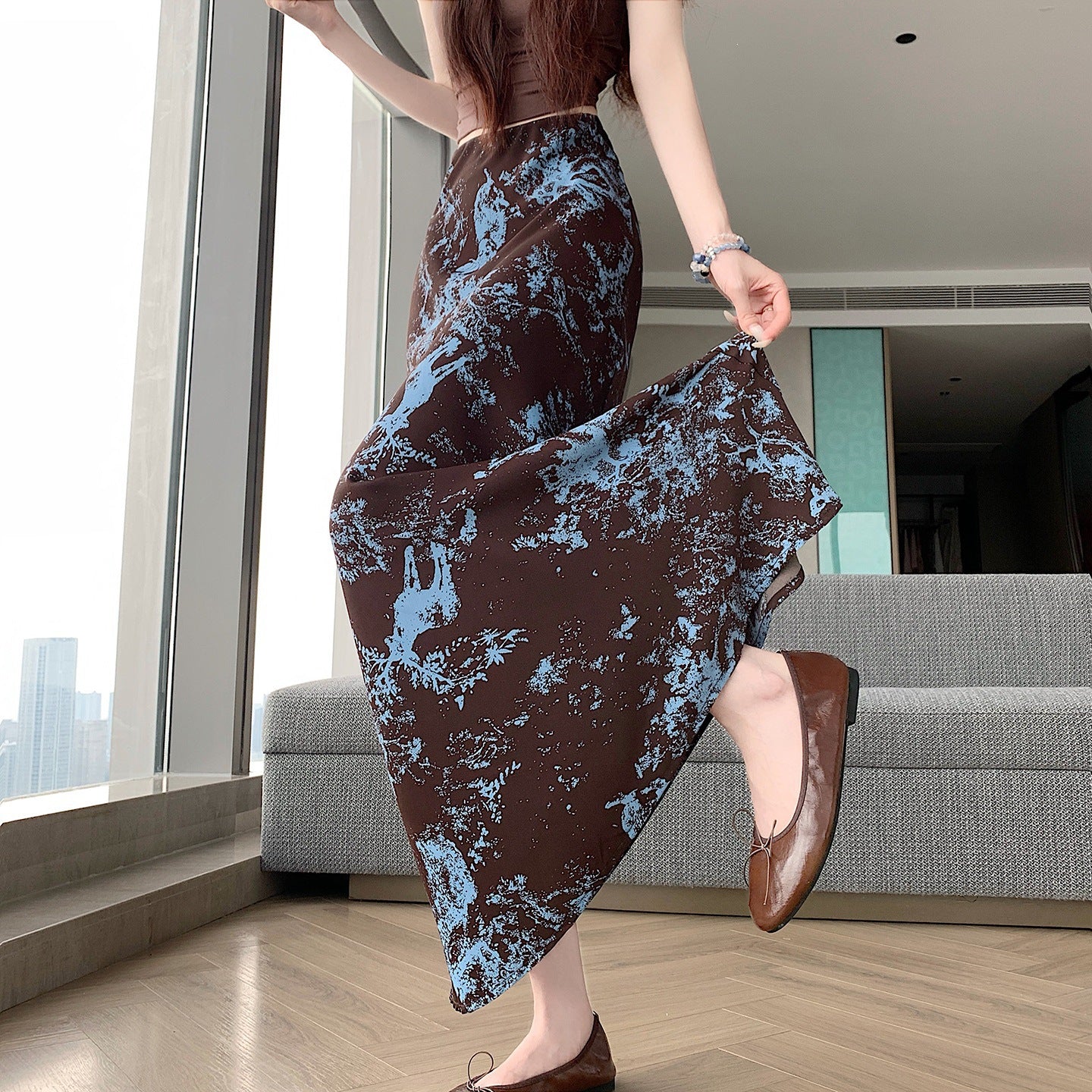 Iris Multicoloured Maxi Skirt