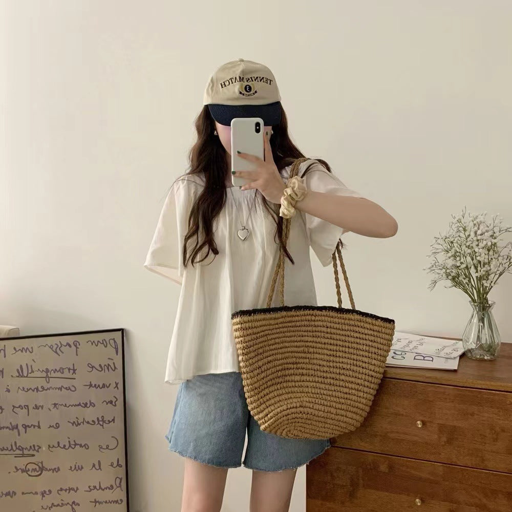 Emma Pleated Square Neck Top