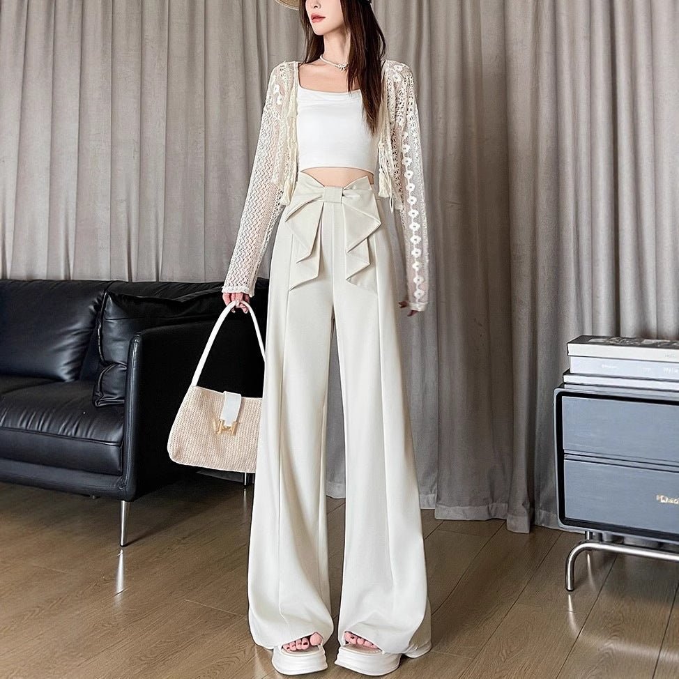 Phoebe Bow Wide-Leg Pants
