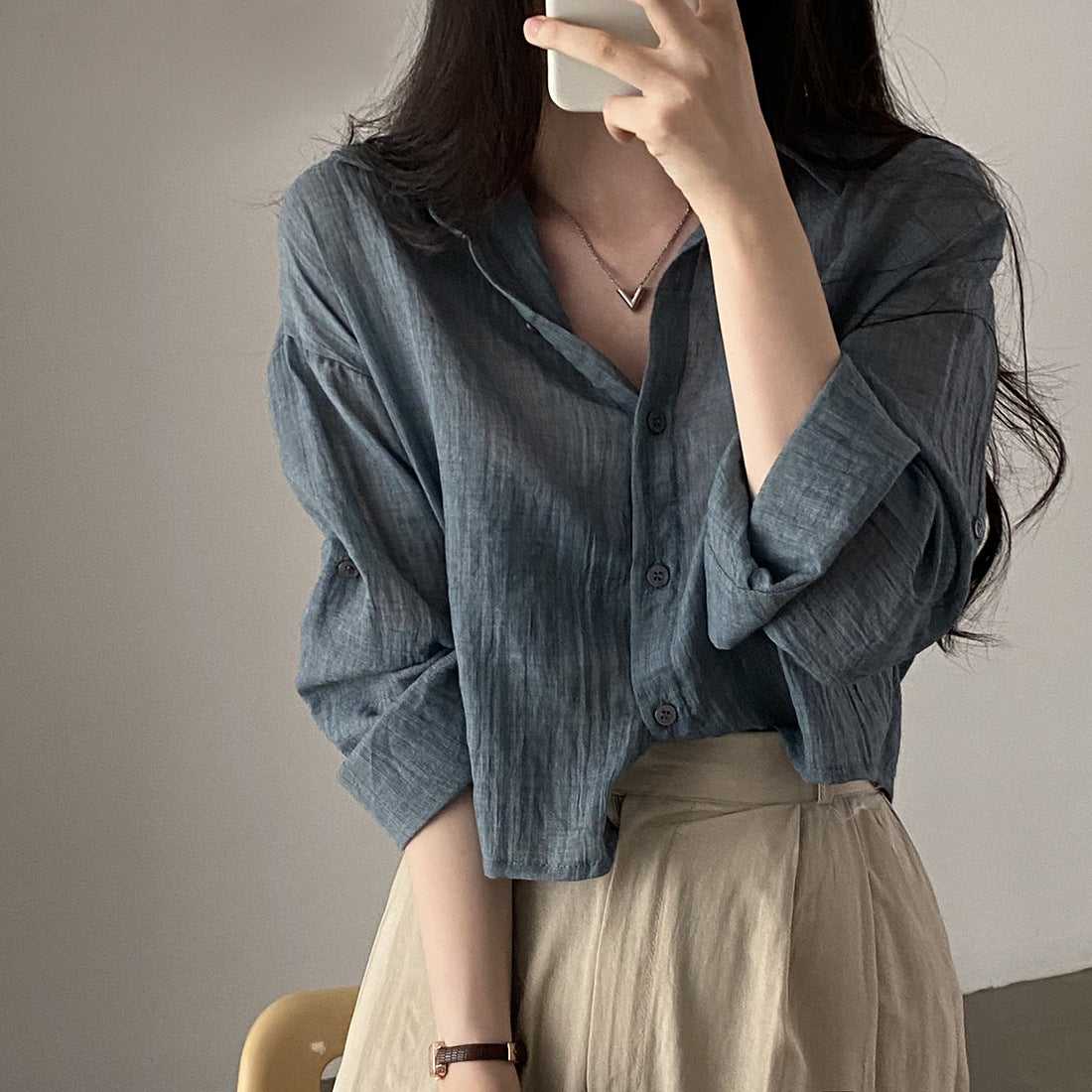 Charlotte Long Sleeved Button Shirt