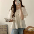 Emma Pleated Square Neck Top