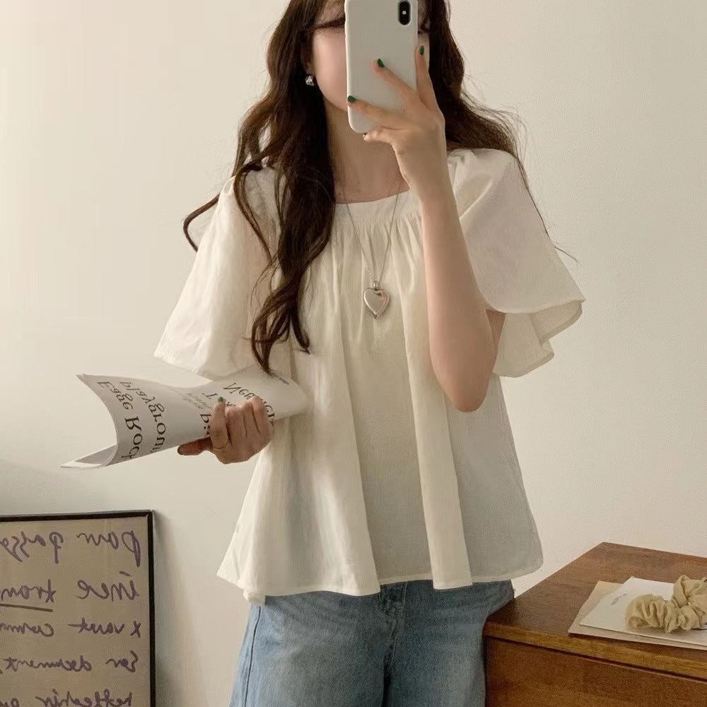 Emma Pleated Square Neck Top