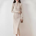 Zetian Cheongsam Style Wool Dress