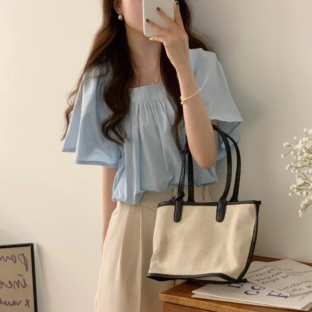Emma Pleated Square Neck Top