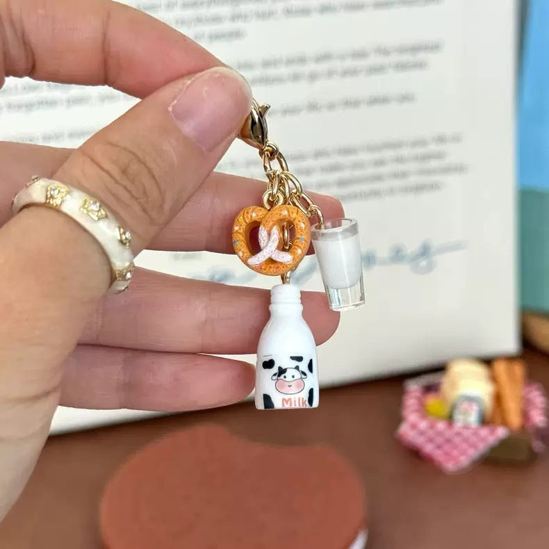 Milk and Bread Keychain