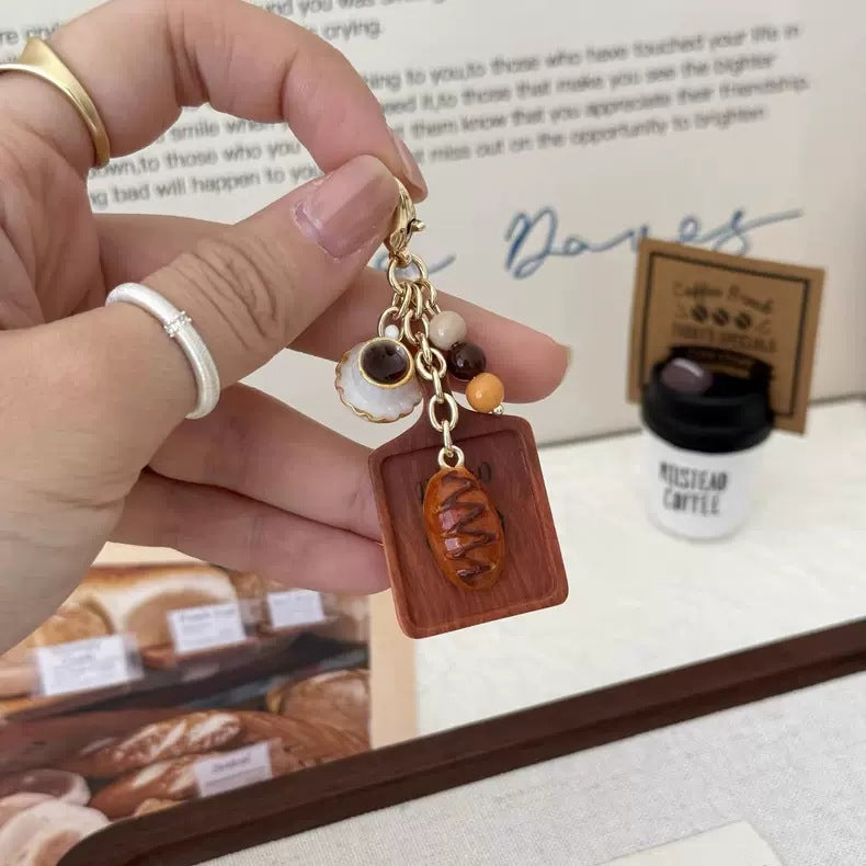 Coffee and Bread Keychain