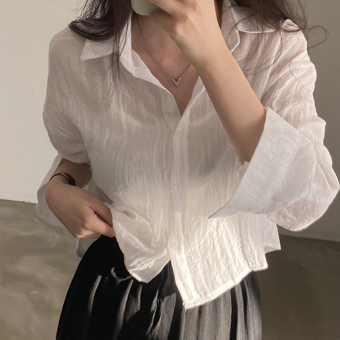 Charlotte Long Sleeved Button Shirt