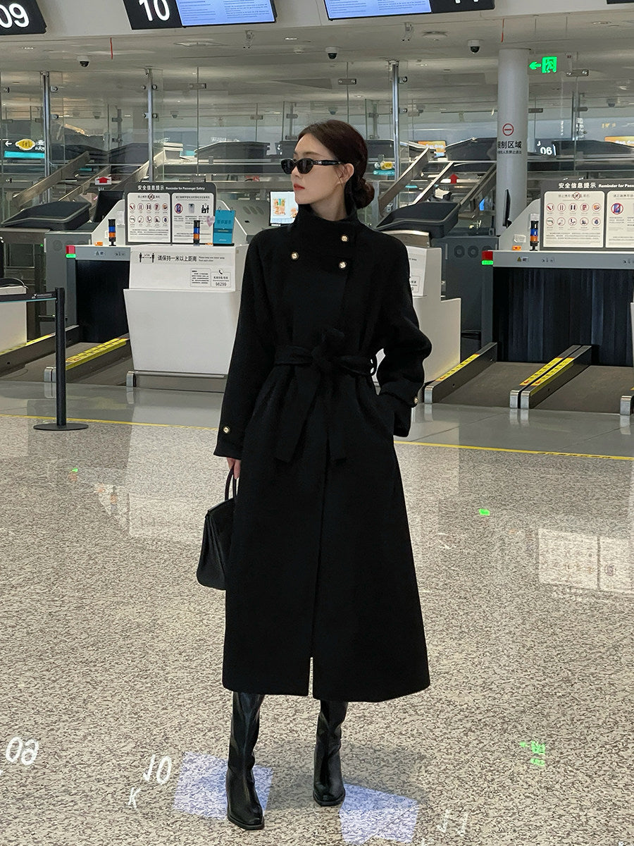 Elowen High Collar Wool Coat