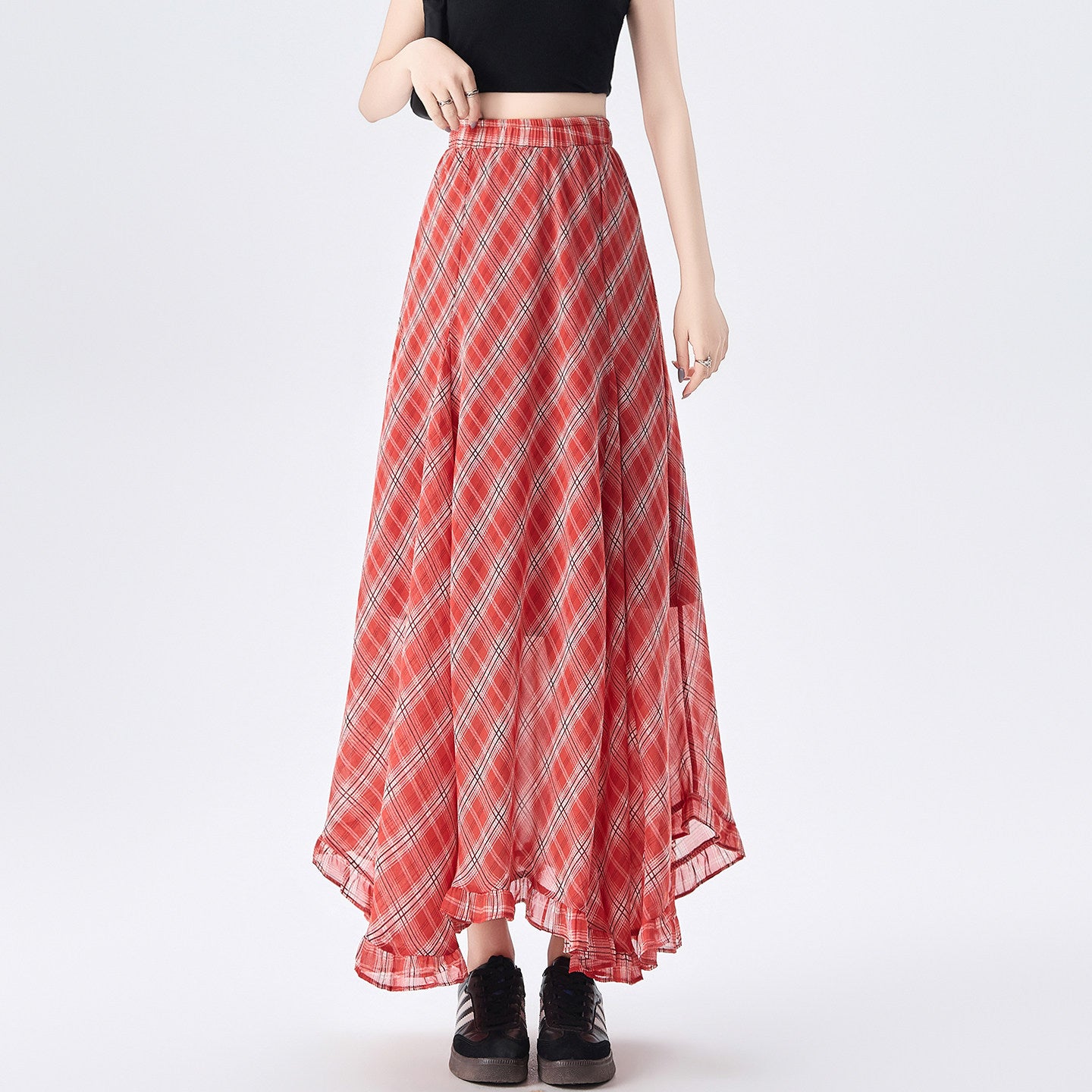 Matilda Plaid Maxi Skirt