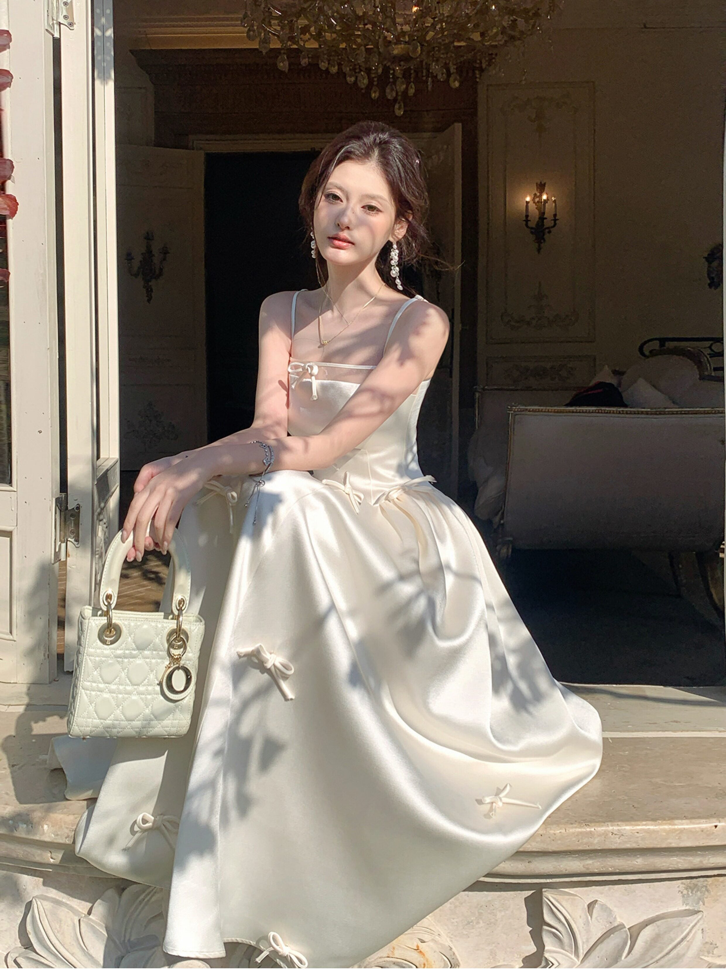 Christine Bow Maxi Dress