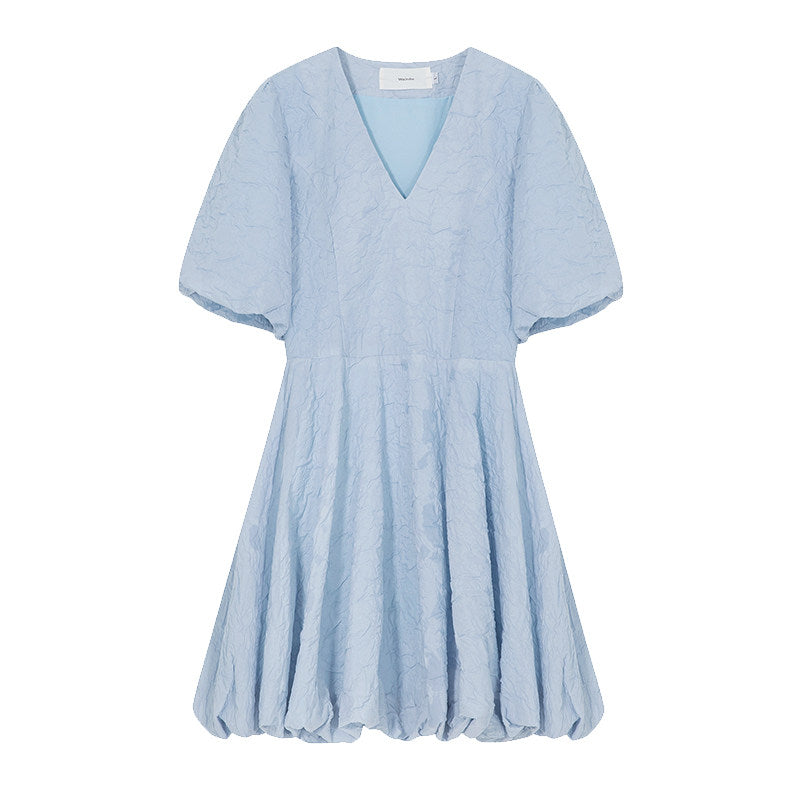 Seraphina Blueberry Puff Mini Dress