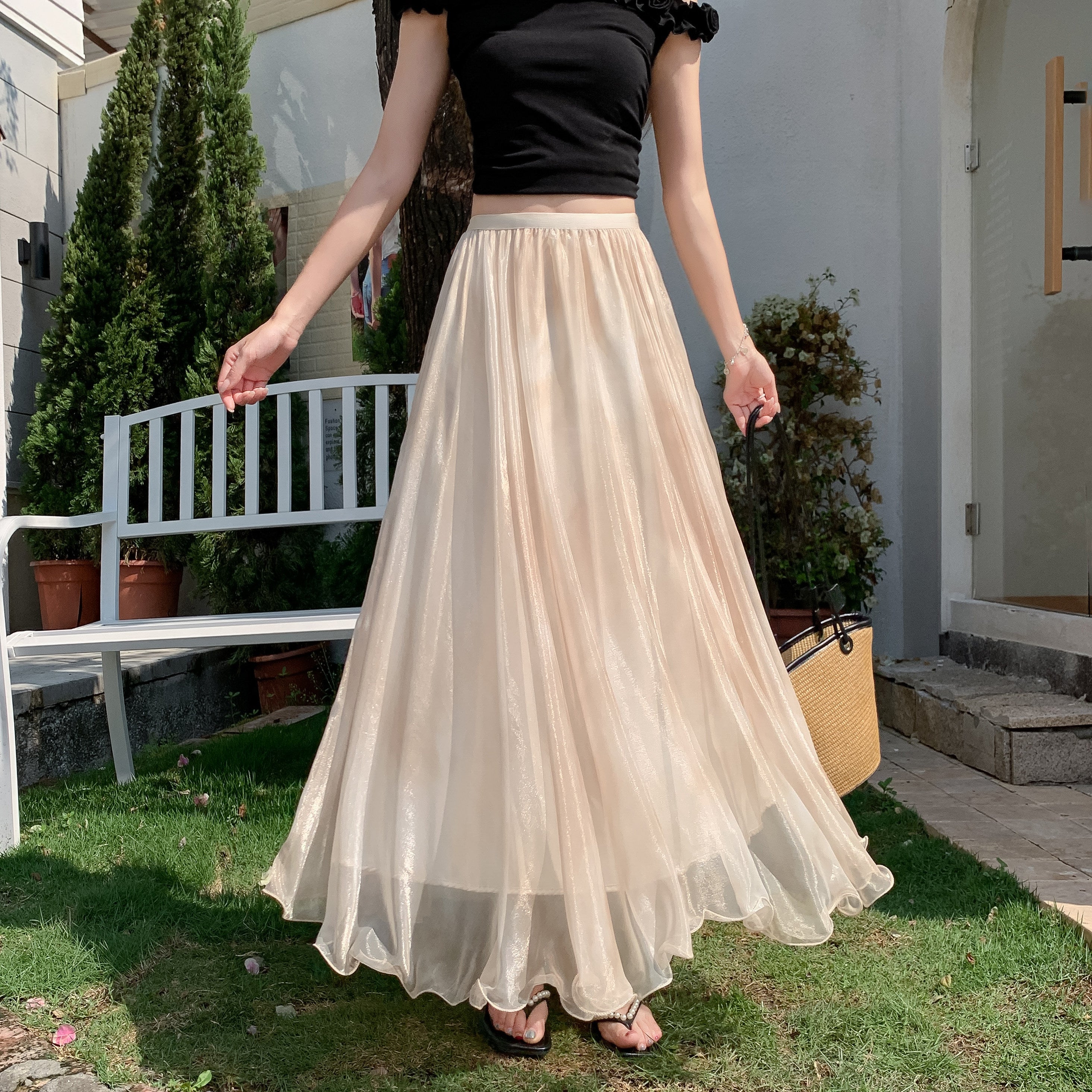 Grace Mesh Maxi Skirt