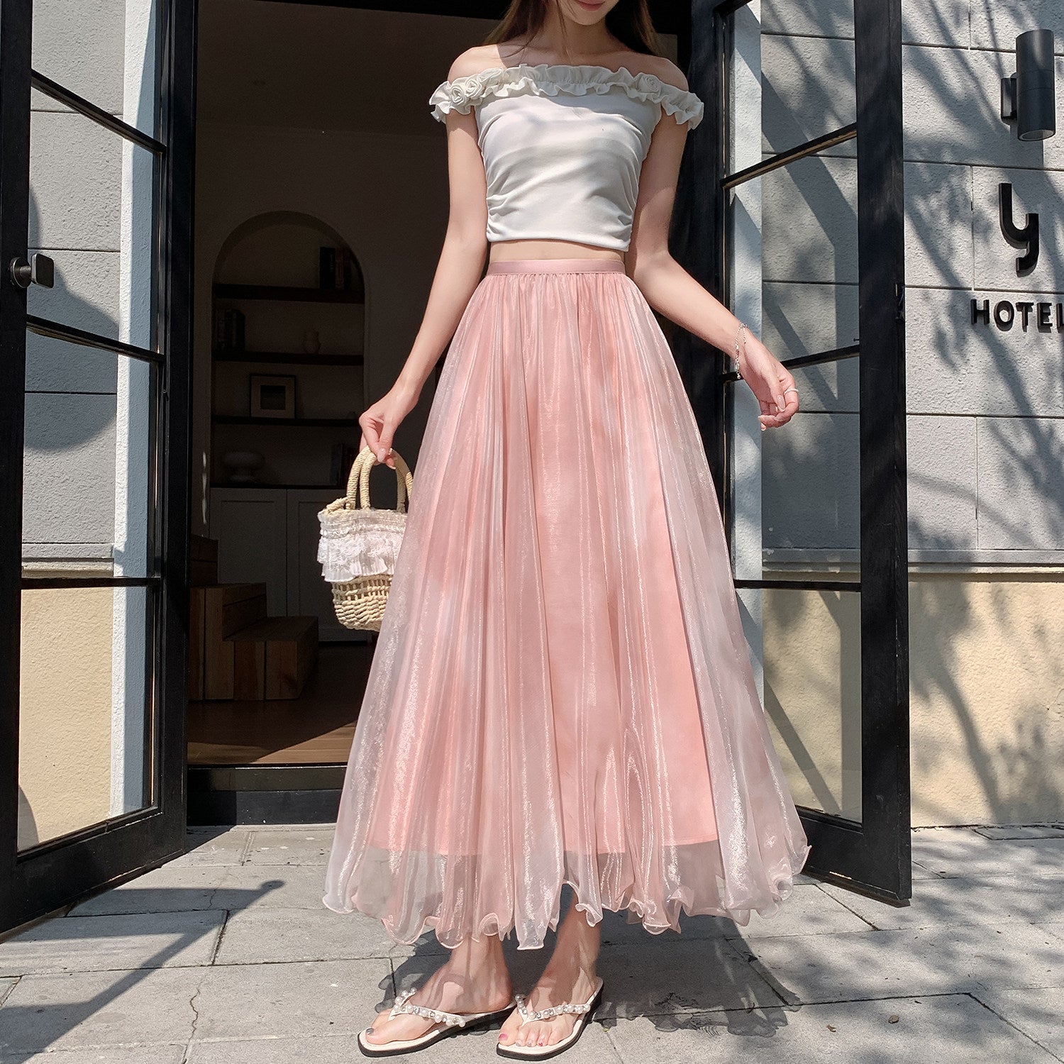 Grace Mesh Maxi Skirt