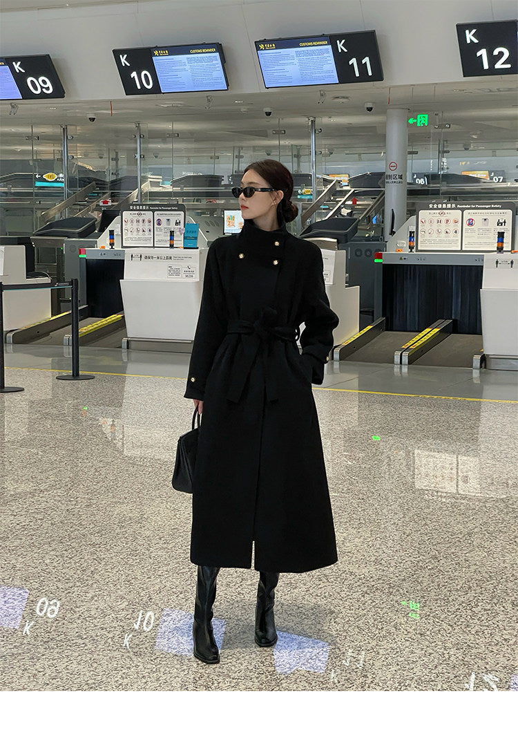 Elowen High Collar Wool Coat