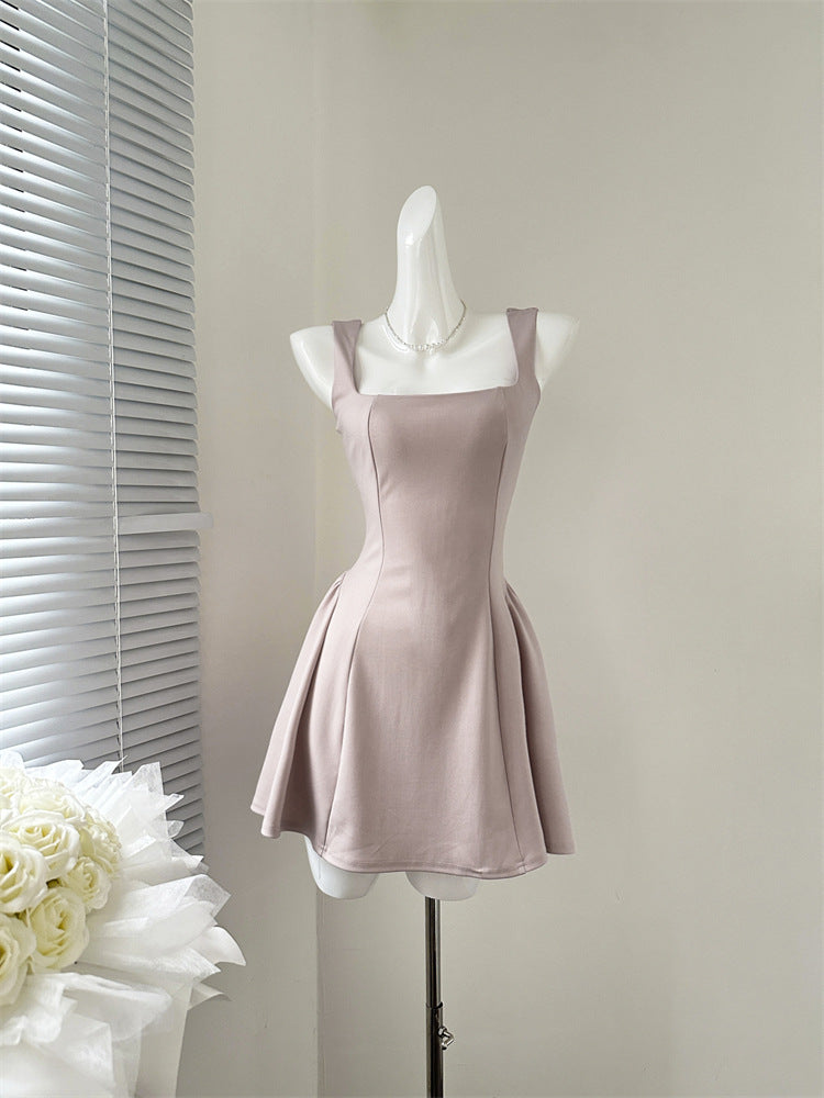 Eloise Square Neck Lined Mini Dress