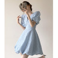 Seraphina Blueberry Puff Mini Dress