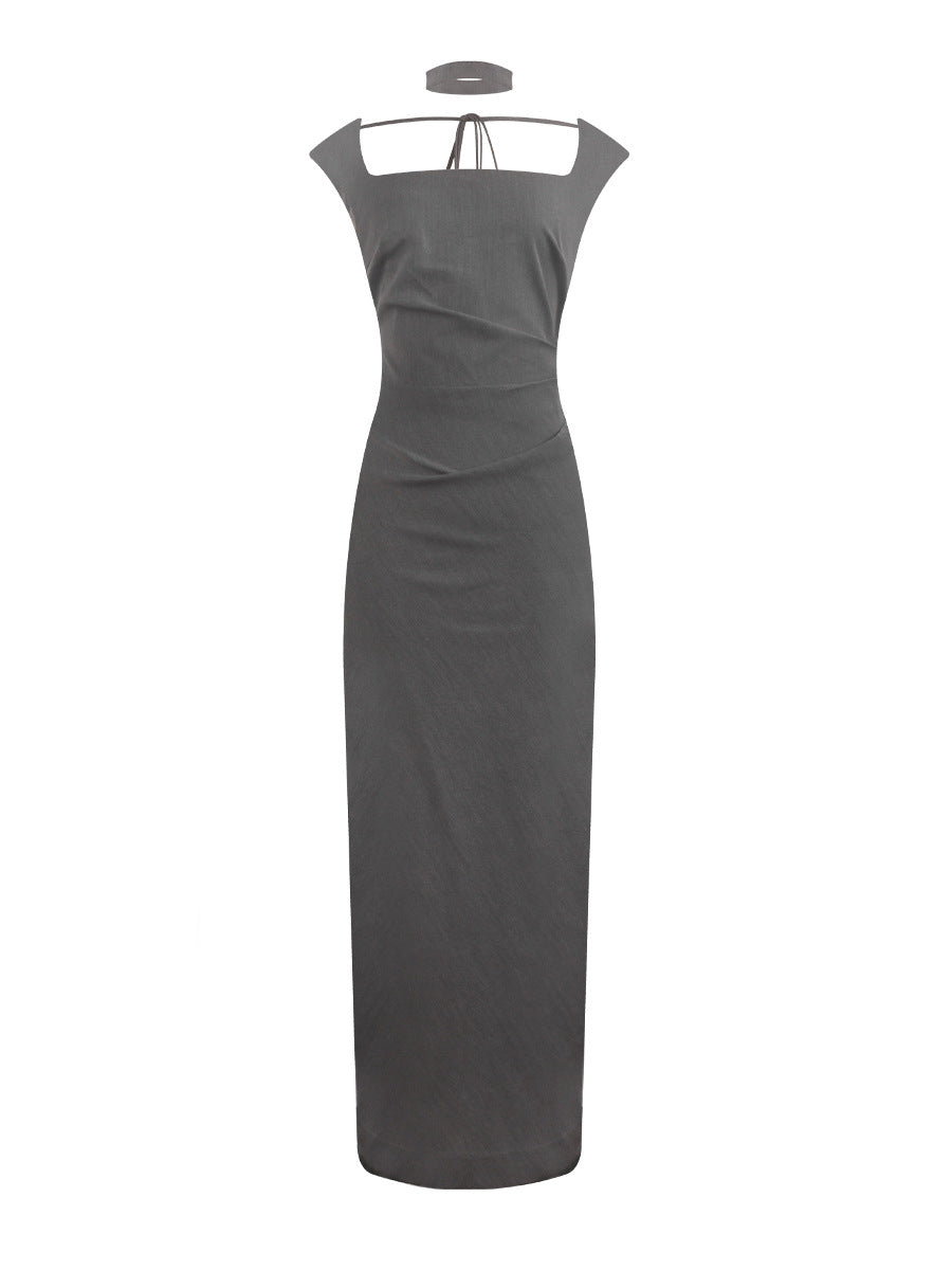 Tulla Grey Midi Dress