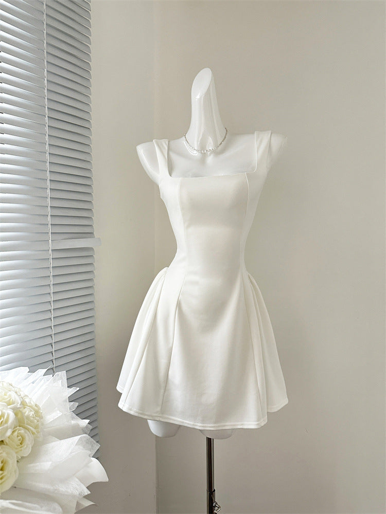Eloise Square Neck Lined Mini Dress