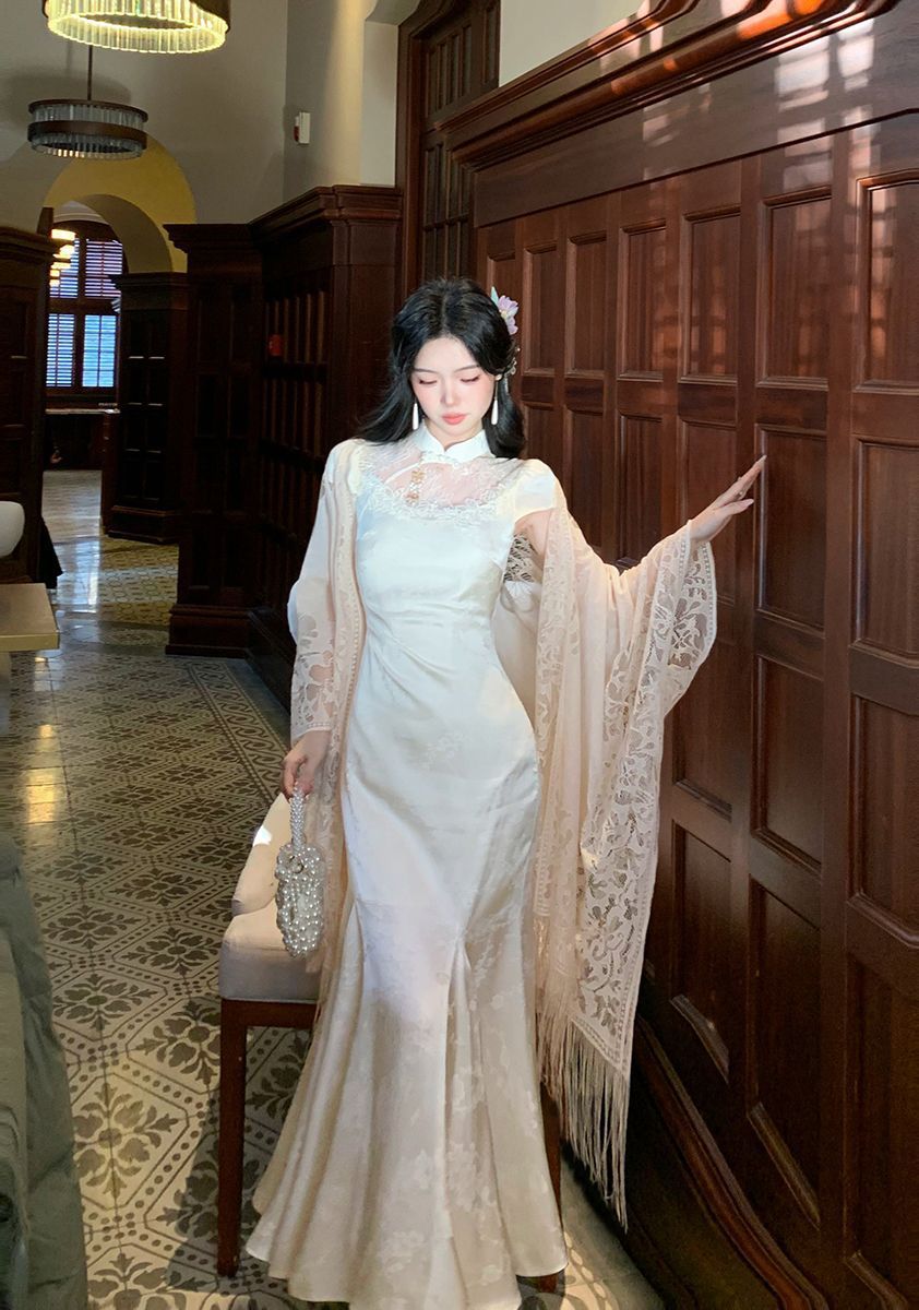 Nina Qipao Lace Mermaid Dress