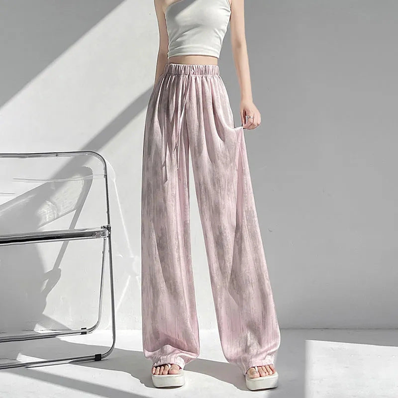 Caroline Silky Wide-leg Pants