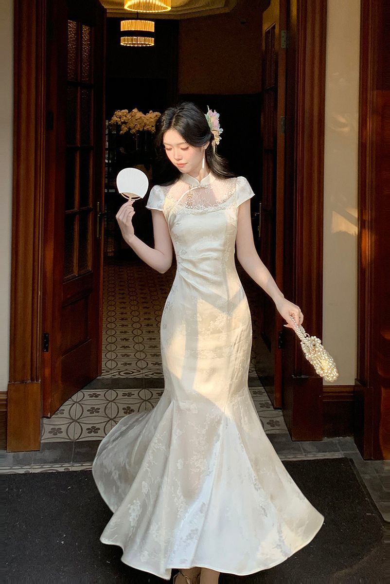 Nina Qipao Lace Mermaid Dress