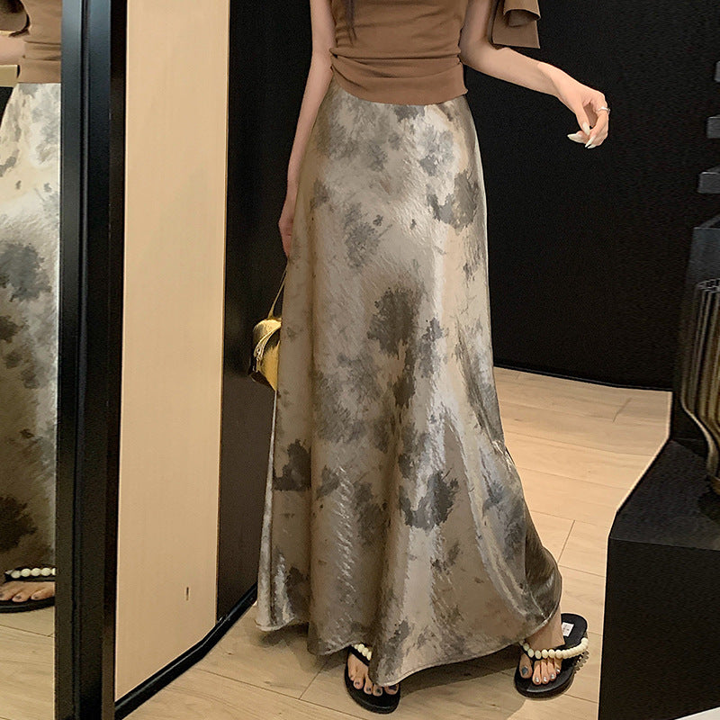 Mauve Multicoloured Maxi Skirt