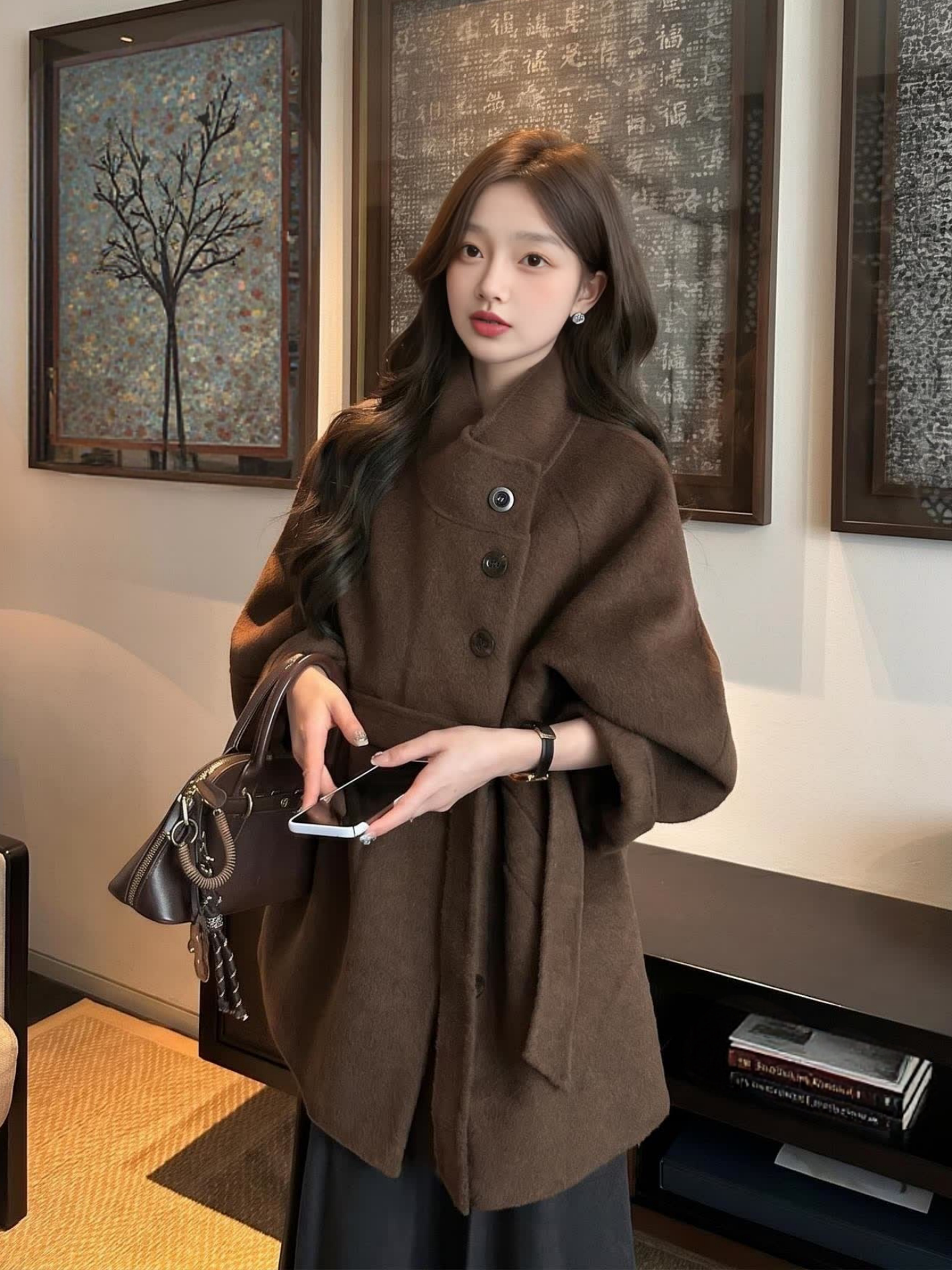 Reverie High Collar Wool Coat