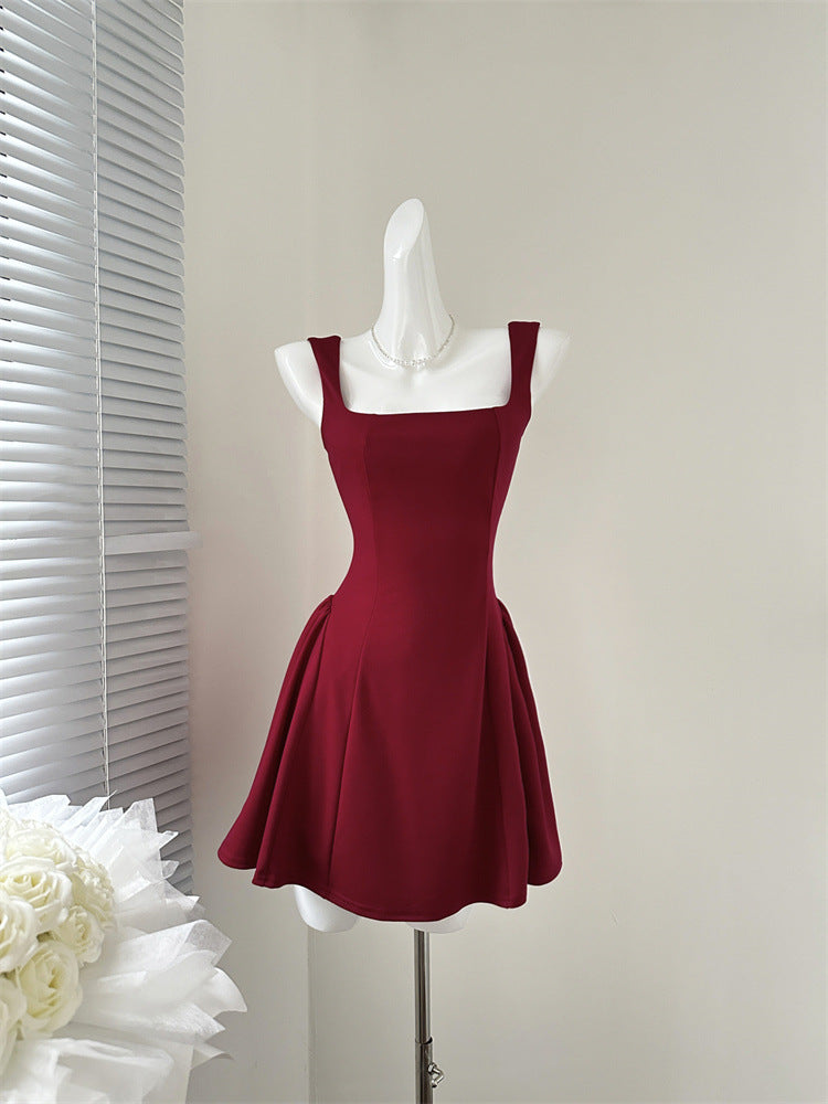 Eloise Square Neck Lined Mini Dress