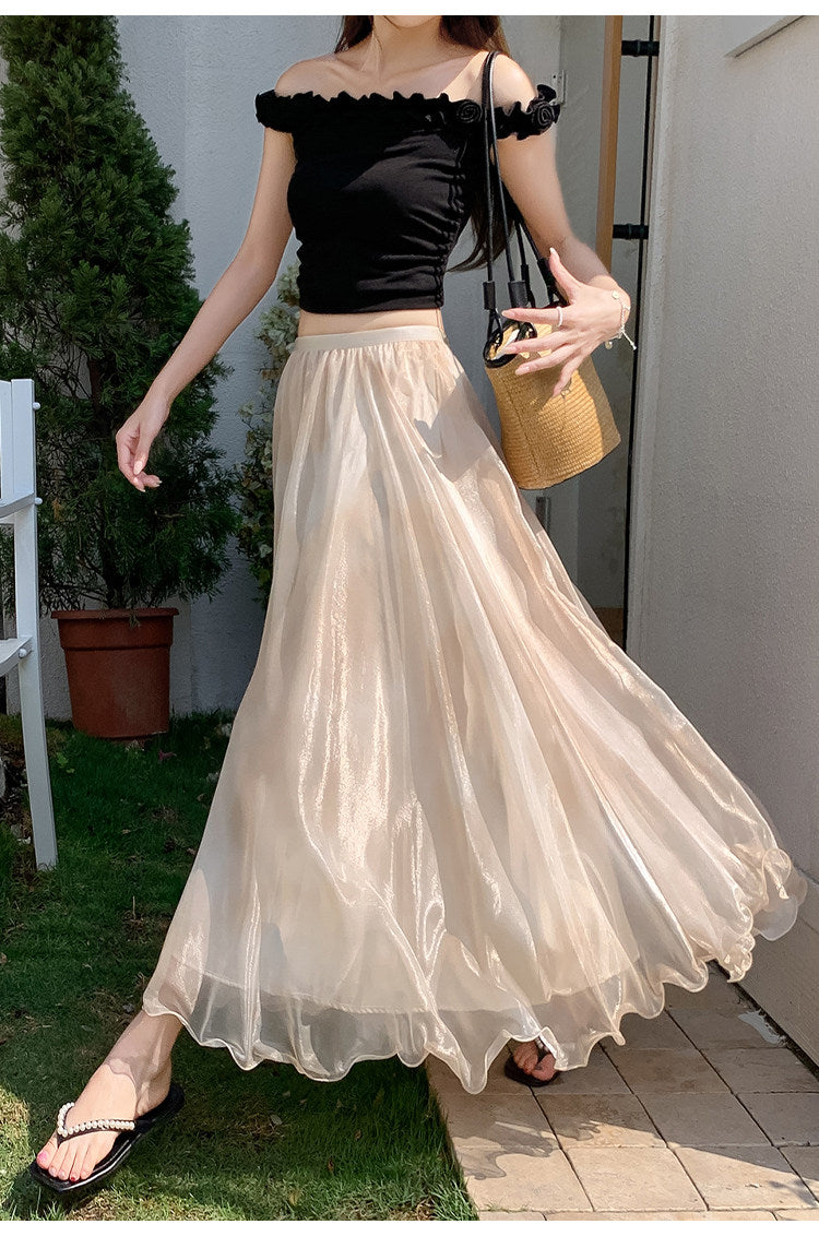 Grace Mesh Maxi Skirt