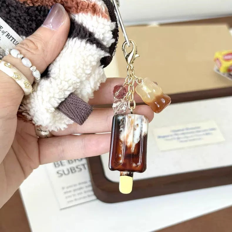 Mocha Ice Block Keychain
