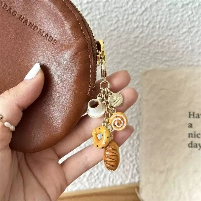 Mixed Bread and Coffee Keychain