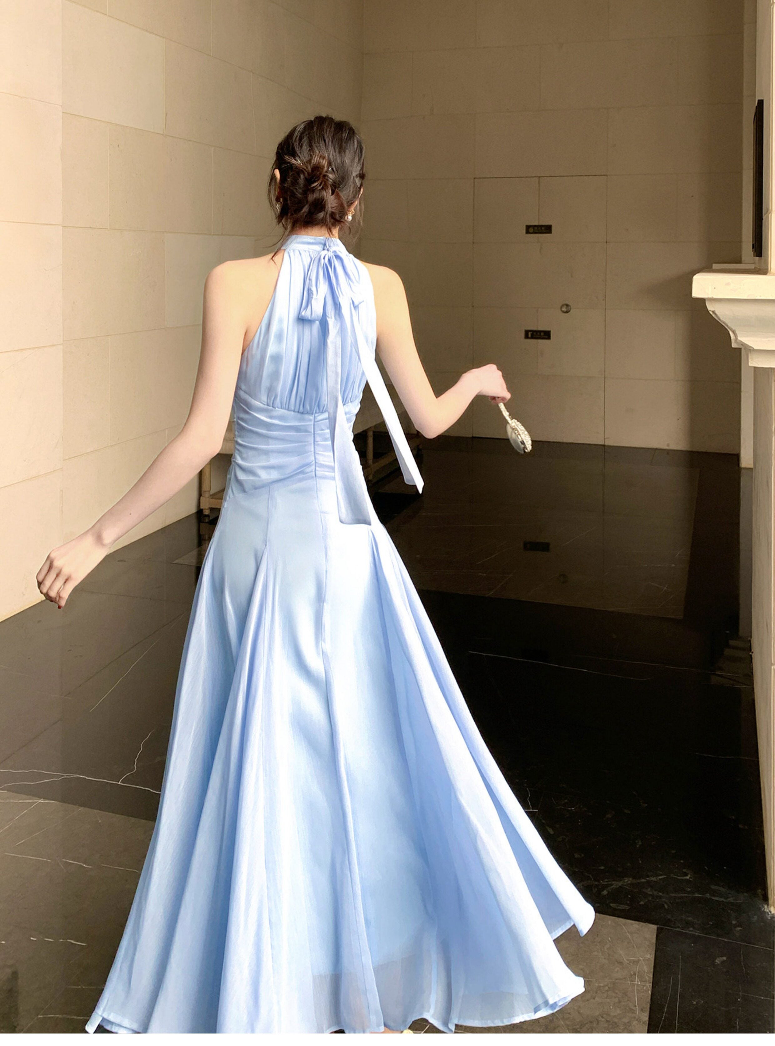 Madison Halter-Neck Sleeveless Dress