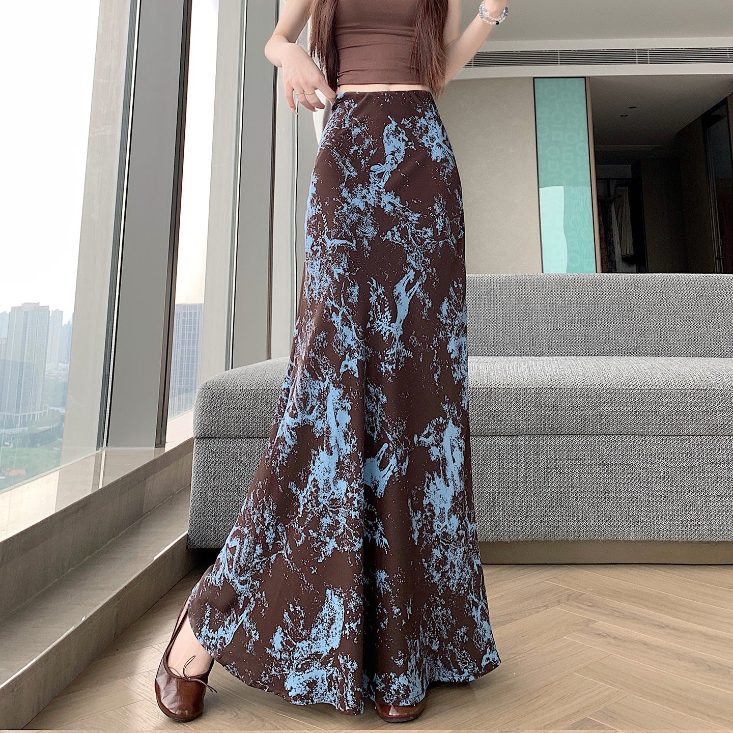 Iris Multicoloured Maxi Skirt