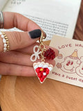 Strawberry Cake Keychain