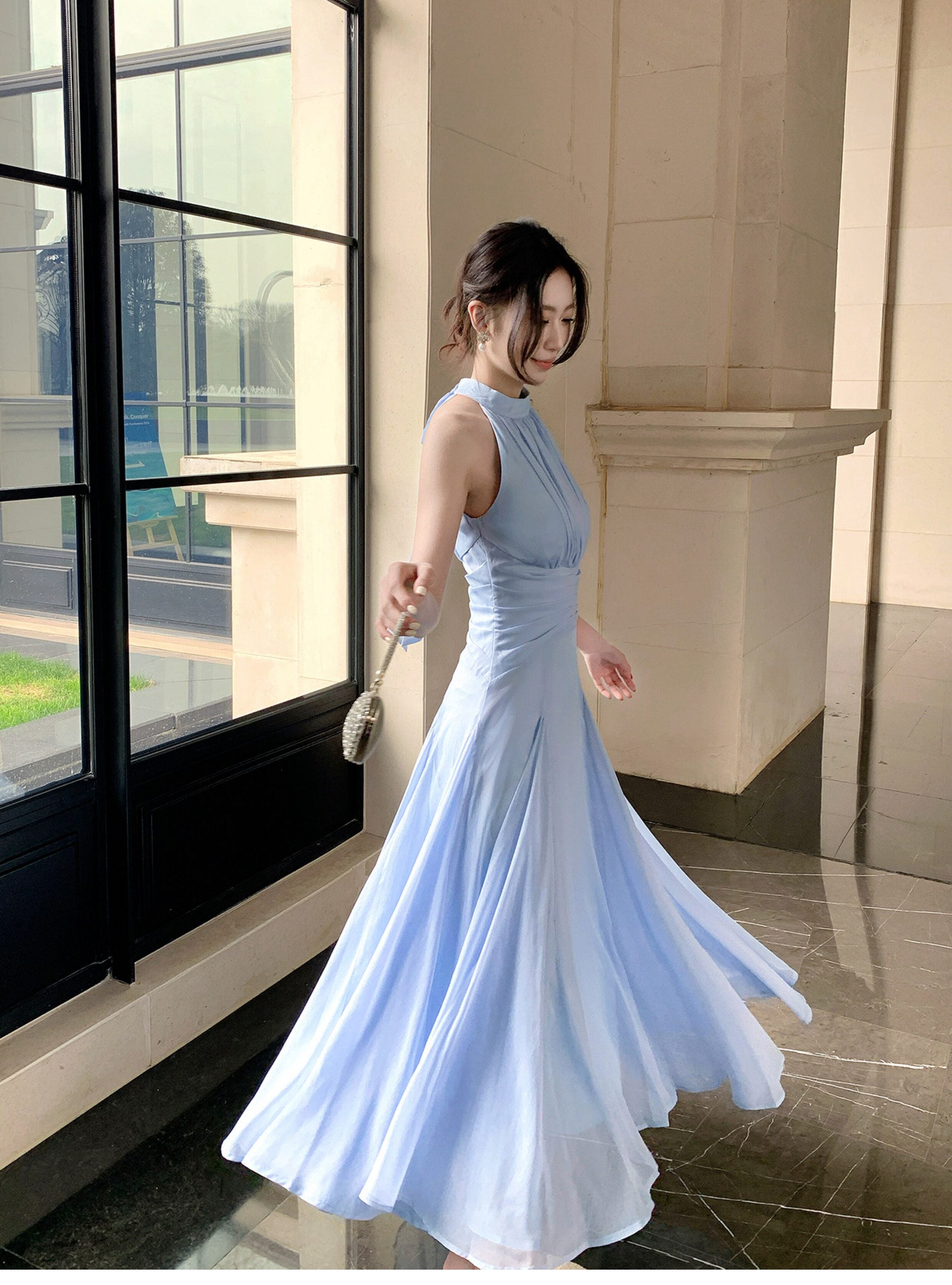 Madison Halter-Neck Sleeveless Dress